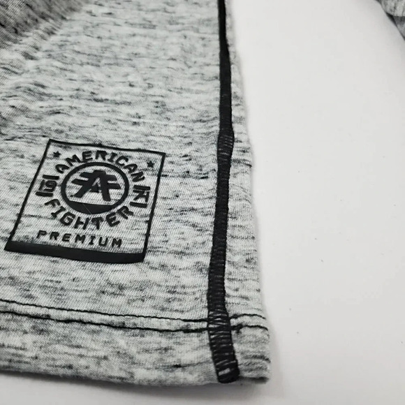 Women's AMERICAN FIGHTER Buckle Gray Long Sleeve T Shirt‎ SZ M Top Orange Medium - Picture 10 of 10
